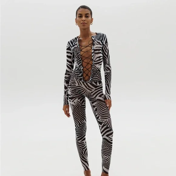 Leeloominai jumpsuit in Zebra CULTNAKED - Picture 3 of 6